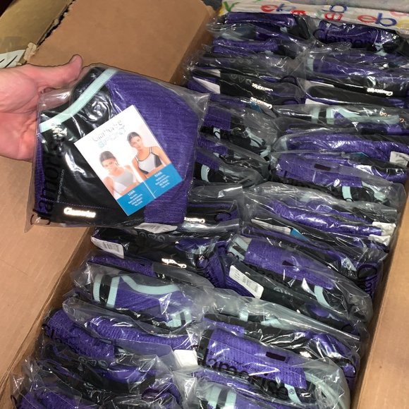 Set of 3! 44C Glamorise SPORT Bra (DOUBLE-LAYER) Wicking (UNDERWIRED) PURPLE NEW - Picture 11 of 15